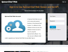 Tablet Screenshot of account.spinnerchief.com